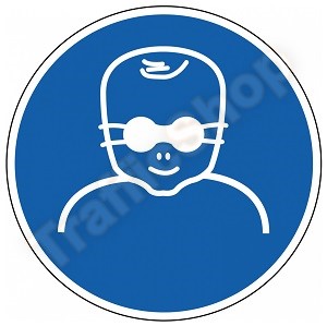 ISO 7010 Sticker Oogbescherming kinderen verplicht m025